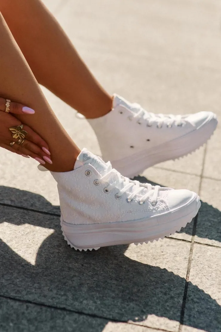 Online Lee Cooper Wysokie Trampki Damskie LCW-25-31-3461L Białe