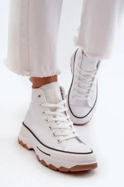 Evento Trampki Damskie Wysokie*Wysokie Trampki Damskie Na Platformie Białe Valvia