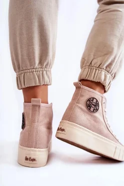 Sale Lee Cooper Wysokie Trampki LCJ-22-31-1434L Beżowe