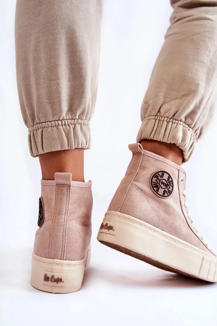 Sale Lee Cooper Wysokie Trampki LCJ-22-31-1434L Beżowe