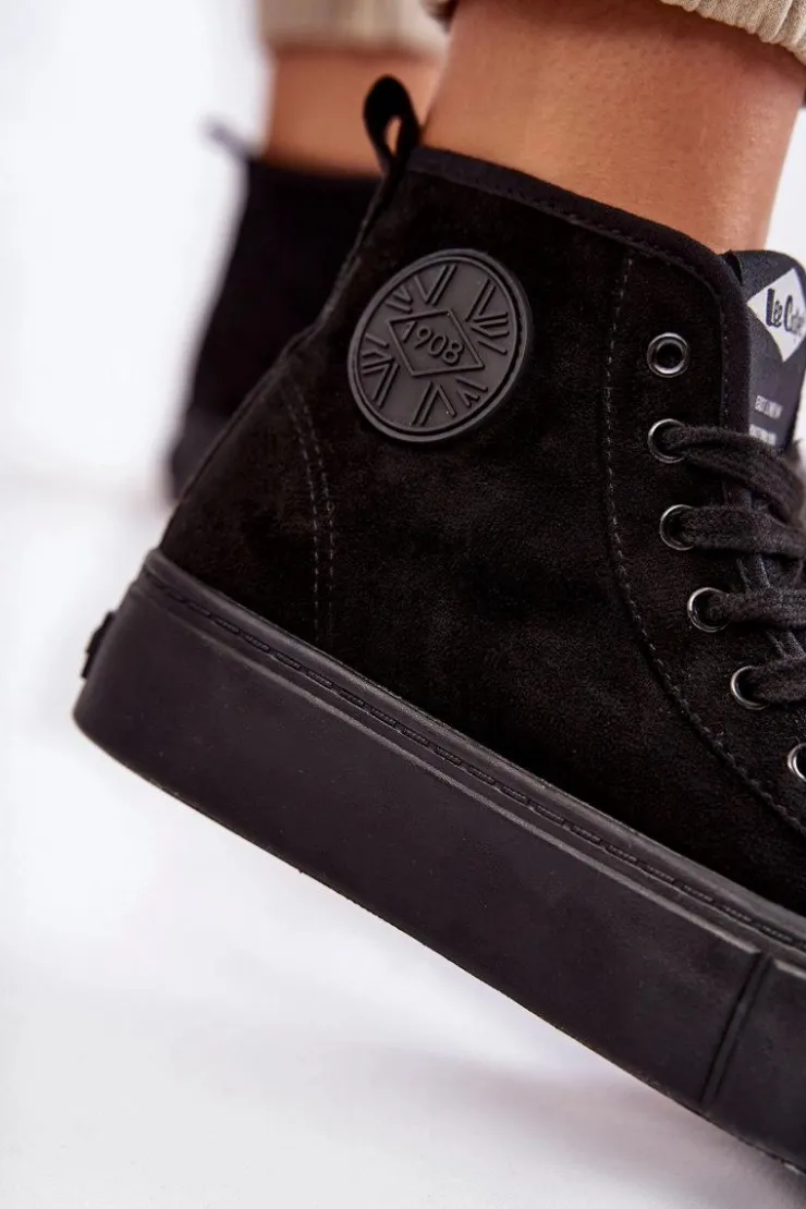 Damskie Lee Cooper Wysokie Trampki LCJ-22-31-1432L Czarne