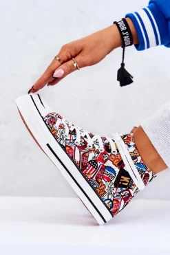 Boto Wysokie Trampki Logowane Multikolor Nollie