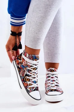 Boto Wysokie Trampki Logowane Multikolor Nollie