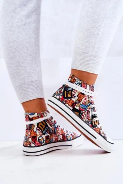 Boto Wysokie Trampki Logowane Multikolor Nollie