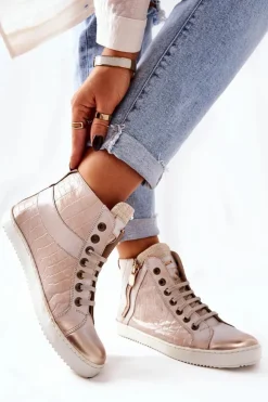 Sale Monnari Wysokie Trampki Na Suwak 0630-M15 Beżowe