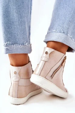 Sale Monnari Wysokie Trampki Na Suwak 0630-M15 Beżowe