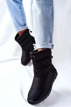 Damskie Buty damskie Vinceza Wysokie Wsuwane Śniegowce Czarne Cathy