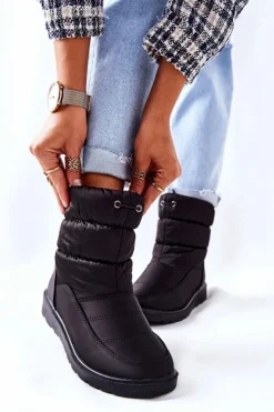 Damskie Buty damskie Vinceza Wysokie Wsuwane Śniegowce Czarne Cathy