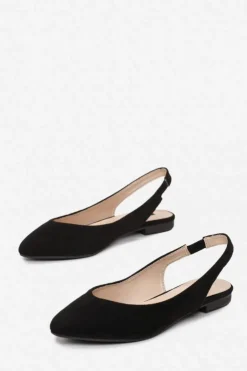 Damskie Boto Zamszowe Baleriny W Szpic Czarne Daisy