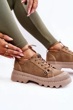 Online Big Star Shoes Zamszowe Buty Sportowe Big Star KK274511 Beżowe