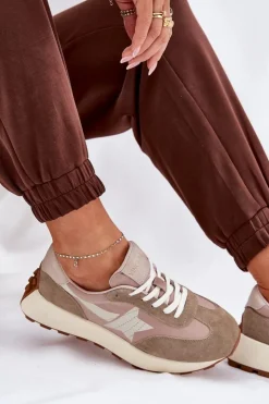 Sale Buty damskie Vinceza Zamszowe Buty Sportowe Damskie Na Platformie Vinceza 66720 Beżowe Beżowy