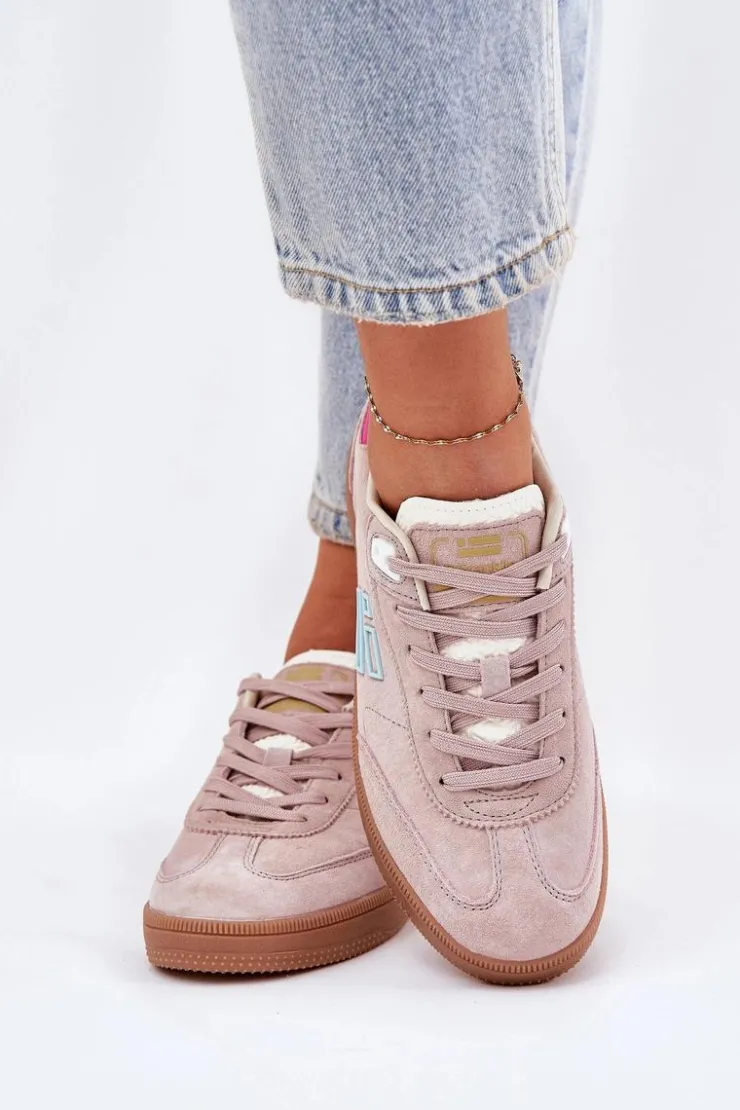 Damskie D.Franklin Zamszowe Buty Sportowe Sneakersy Damskie DFSH387005 Brudny Róż