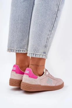 Damskie D.Franklin Zamszowe Buty Sportowe Sneakersy Damskie DFSH387005 Brudny Róż