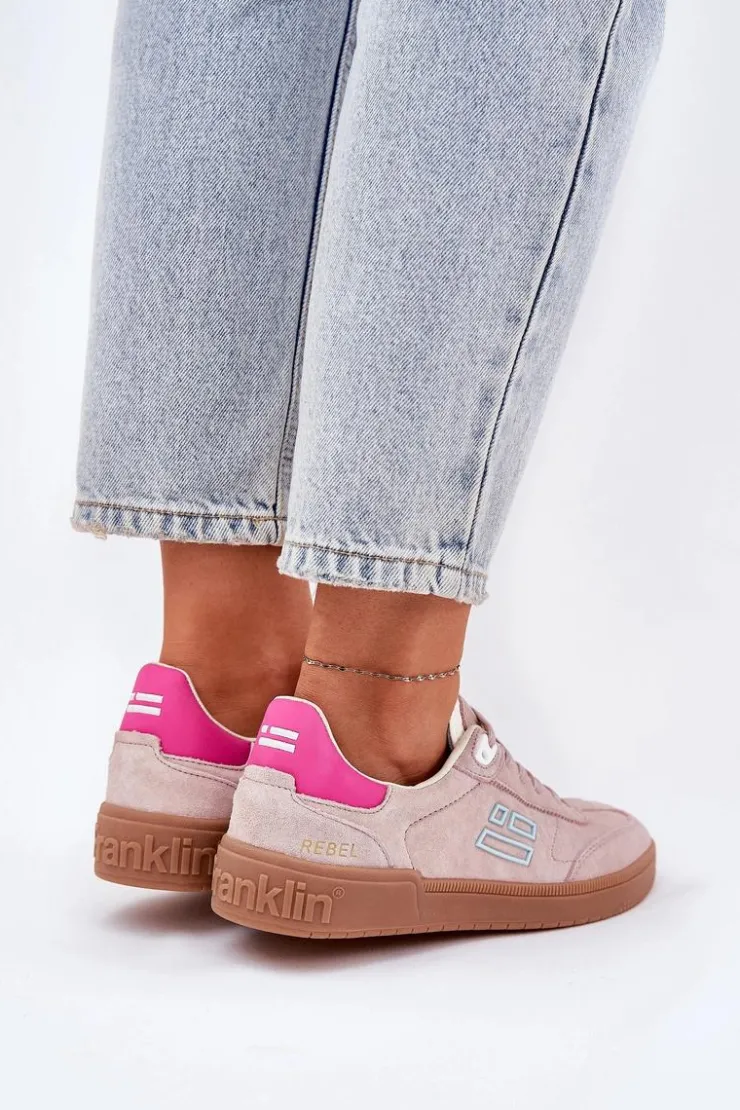 Damskie D.Franklin Zamszowe Buty Sportowe Sneakersy Damskie DFSH387005 Brudny Róż