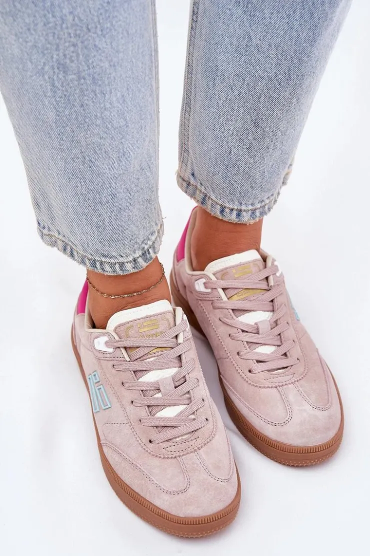 Damskie D.Franklin Zamszowe Buty Sportowe Sneakersy Damskie DFSH387005 Brudny Róż