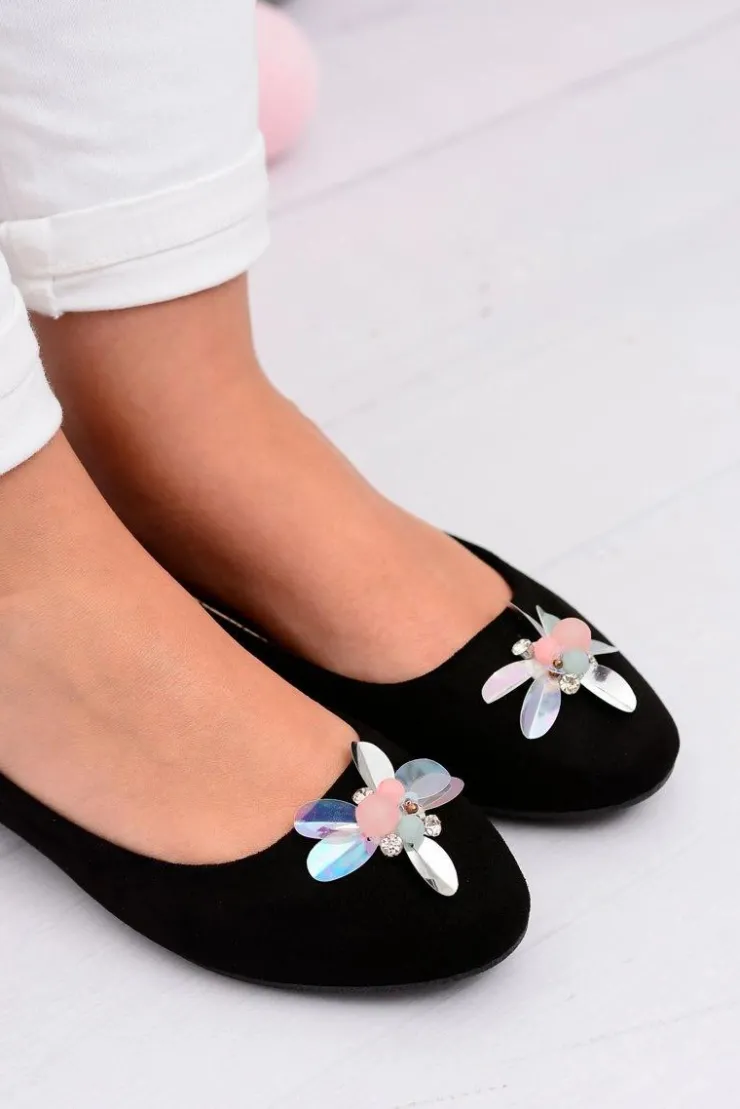 Sale Boto Zamszowe Czarne Damskie Balerinki Blume