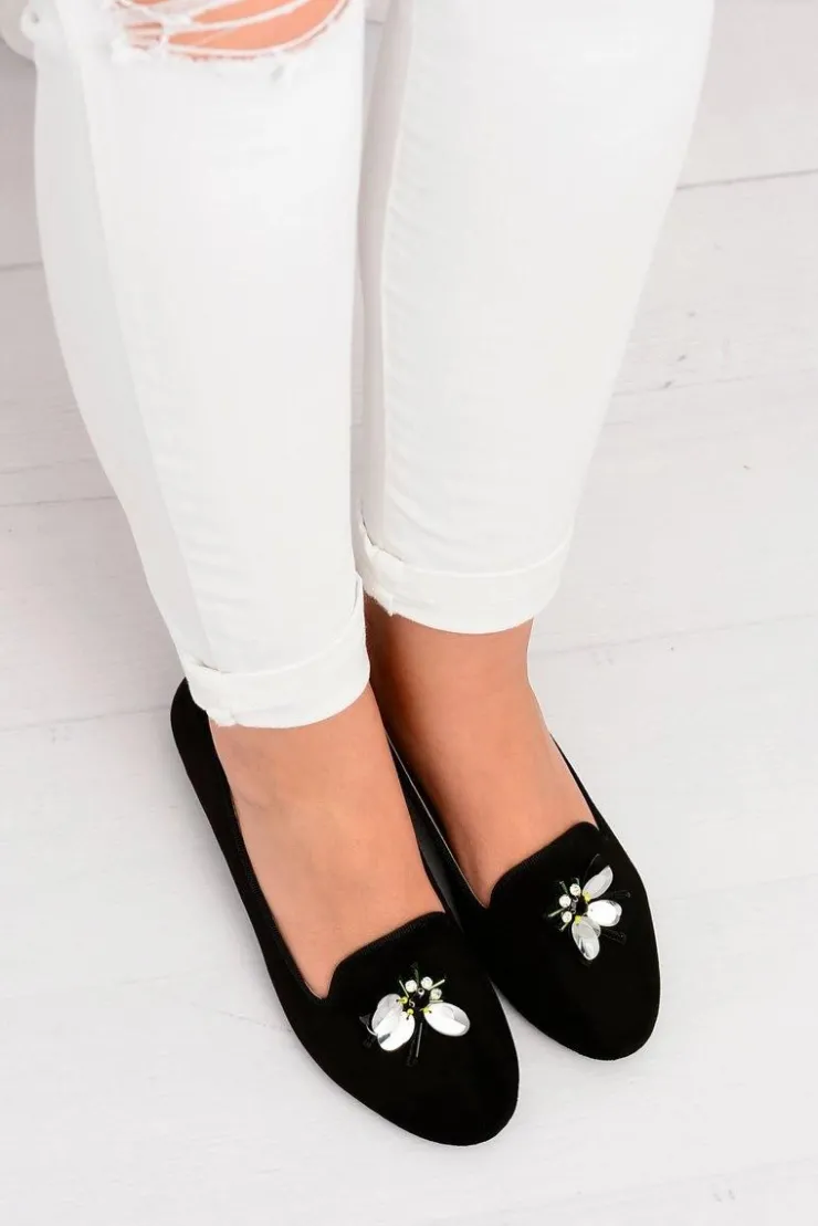 Damskie Boto Zamszowe Czarne Damskie Balerinki Lordsy Veni