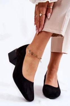 Damskie Boto Zamszowe Czółenka La.Fi 230034B-SU Czarne