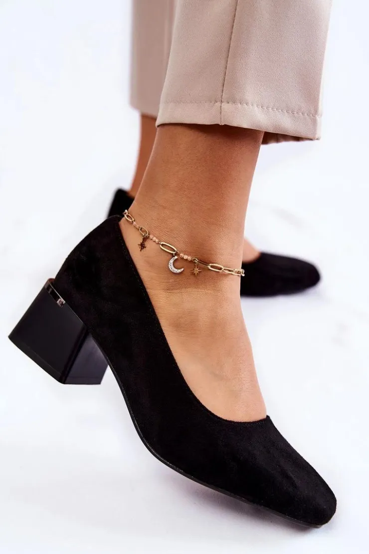 Damskie Boto Zamszowe Czółenka La.Fi 230034B-SU Czarne