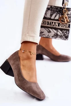 Boto Zamszowe Czółenka La.Fi 230034G-SU Szare