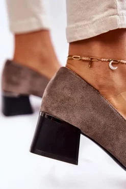 Boto Zamszowe Czółenka La.Fi 230034G-SU Szare