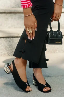 Best CheBello Zamszowe Eleganckie Sandały Damskie 4724 Czarne Czarny