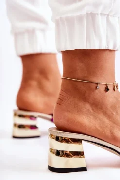 Best Boto Zamszowe Klapki Damskie Na Obcasie Fuksja Perry