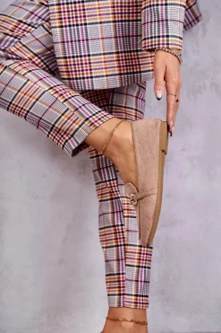 Damskie Boto Zamszowe Klasyczne Mokasyny Ciemnobeżowe Roddie