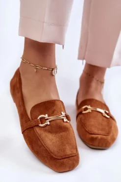 Damskie Boto Zamszowe Klasyczne Mokasyny Camel Roddie