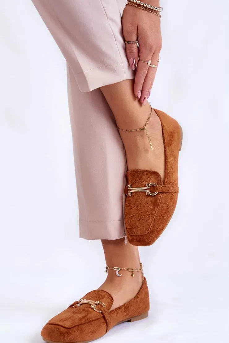 Damskie Boto Zamszowe Klasyczne Mokasyny Camel Roddie