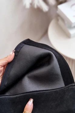 Online Zazoo Zamszowe Kozaki Damskie Do Połowy Łydki Na Zamek Lewski 3616 Czarne Czarny