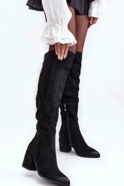 Buty damskie Vinceza Kozaki Na Obcasie|Kozaki Zamszowe*Zamszowe Kozaki Damskie Za Kolano Czarne Favana