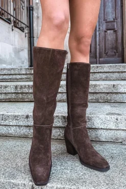 Boto Kozaki Ocieplane|Kozaki Na Słupku*Zamszowe Kozaki Na Słupku Zamek Czekoladowe Lissara Brązowy