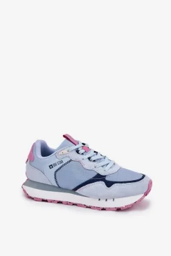 Big Star Shoes Buty Sportowe Big Star|Sneakersy Damskie*Zamszowe Lekkie Buty Sportowe Damskie Big Star RR274236 HI-POLY SYSTEM e Niebieski