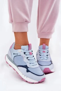 Big Star Shoes Buty Sportowe Big Star|Sneakersy Damskie*Zamszowe Lekkie Buty Sportowe Damskie Big Star RR274236 HI-POLY SYSTEM e Niebieski