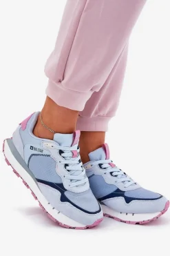 Big Star Shoes Buty Sportowe Big Star|Sneakersy Damskie*Zamszowe Lekkie Buty Sportowe Damskie Big Star RR274236 HI-POLY SYSTEM e Niebieski