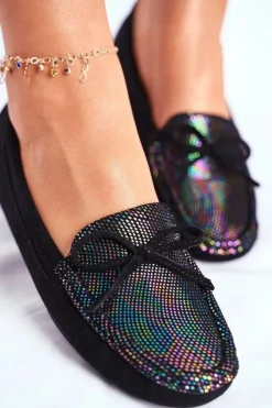 Damskie buty S.Barski Mokasyny Damskie Zamszowe*Zamszowe Mokasyny Damskie S.Barski A199 Czarne