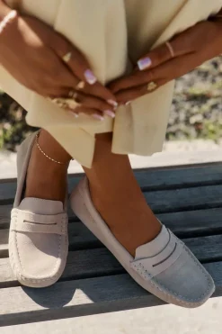 Best Big Star Shoes Zamszowe Mokasyny Damskie Big Star RR274947 Beżowe Beżowy