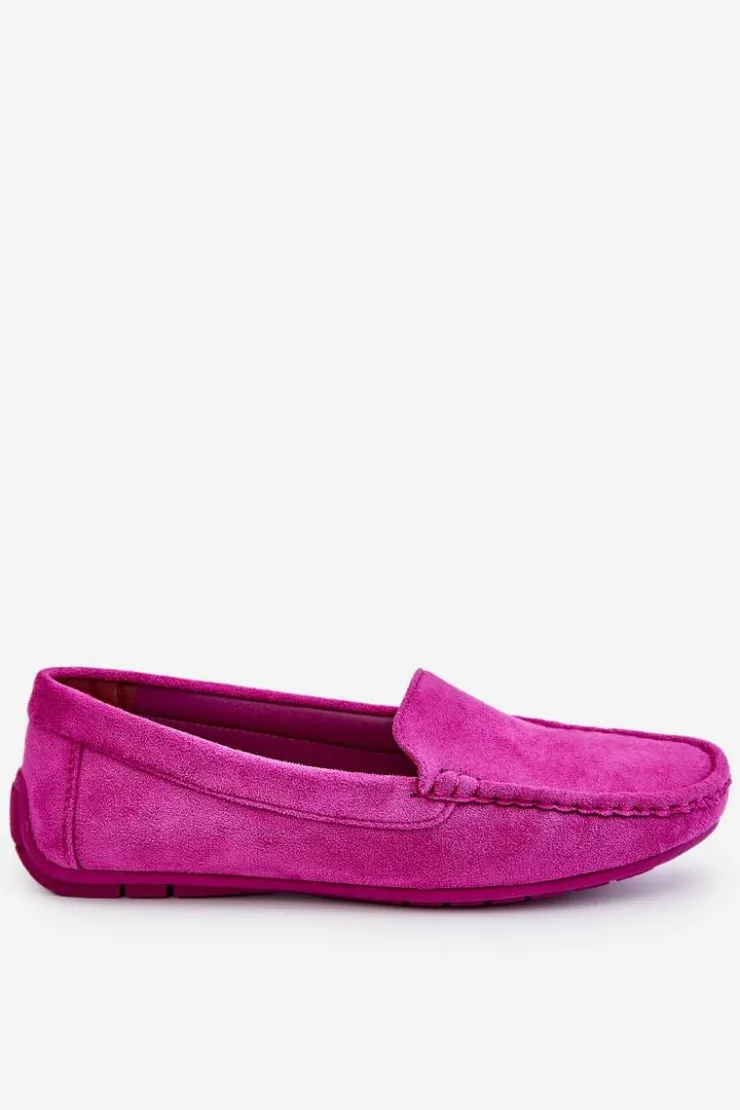 Evento Loafersy Damskie|Mokasyny Damskie Zamszowe*Zamszowe Mokasyny Damskie Fioletowe Morreno