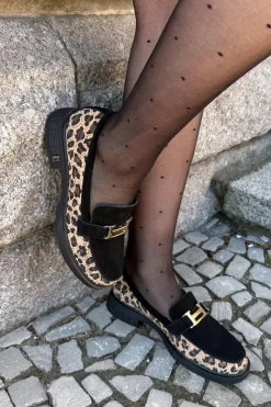 Damskie Buty damskie Vinceza Zamszowe Mokasyny Damskie Panterka Vinceza 66791 Czarne