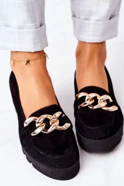 Boto Mokasyny Damskie Zamszowe*Zamszowe Mokasyny Lewski Shoes 3040 Czarne