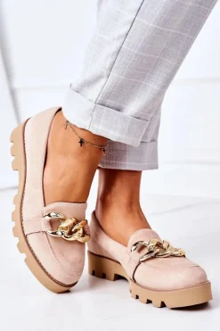 Boto Mokasyny Damskie Zamszowe*Zamszowe Mokasyny Lewski Shoes 3040 Cappuccino