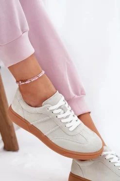 Damskie Evento Zamszowe Niskie Sneakersy Damskie Szare Paliana