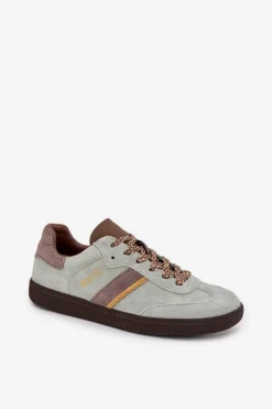 Big Star Shoes Buty Sportowe Big Star|Sneakersy Damskie*Zamszowe Niskie Sneakersy Damskie Big Star SS274678 HI-POLY SYSTEM Miętowe Zielony