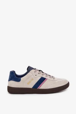 Damskie Big Star Shoes Zamszowe Niskie Sneakersy Damskie Big Star SS274679 HI-POLY SYSTEM Szare