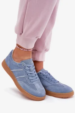 Clearance Evento Zamszowe Niskie Sneakersy Damskie e Paliana Niebieski