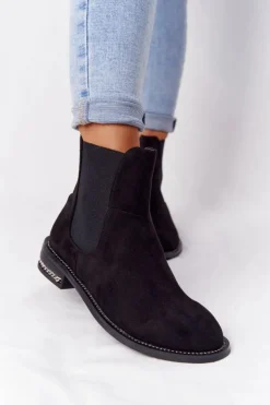 Online Boto Zamszowe Ocieplane Botki Sztyblety Lu Boo Czarne