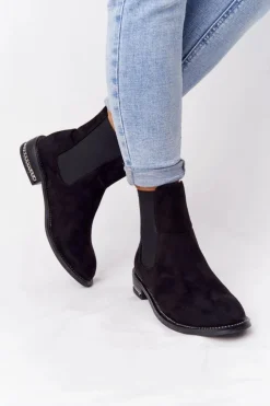Online Boto Zamszowe Ocieplane Botki Sztyblety Lu Boo Czarne