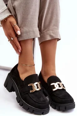 Buty damskie Vinceza Mokasyny Damskie Zamszowe*Zamszowe Półbuty Damskie Z Ozdobą Czarne Rullenes