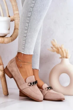 Buty damskie Vinceza Mokasyny Damskie Zamszowe*Zamszowe Półbuty Mokasyny Beżowe Yasmin